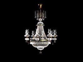 Contemporary Crystal Chandelier 3d model preview