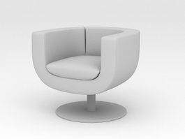 Swivel Club Chair 3d model preview