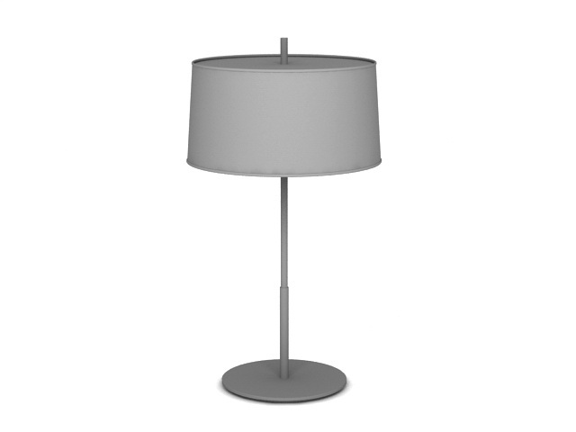 Table Lamp with Drum Shade 3d rendering