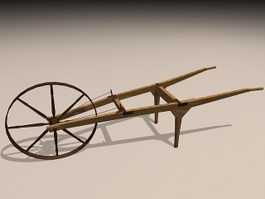 Vintage Wheelbarrow 3d preview