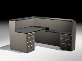 Modular Office Cubicles 3d model preview