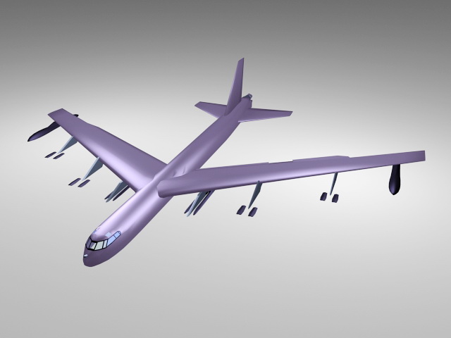 Purple Airliner 3d rendering