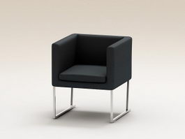 Upholstered Cube Chair 3d model preview