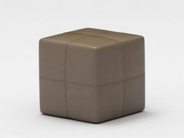 Cube Ottoman 3d model preview