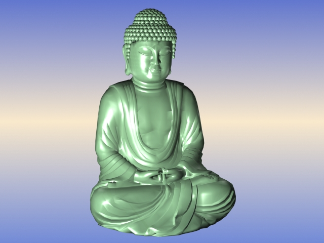 Stone Buddha Statue 3d rendering