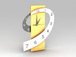 Art Deco Desk Clock 3d model preview