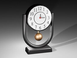 Retro Desk Clock 3d model preview