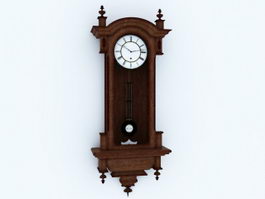 Antique Pendulum Wall Clock 3d preview