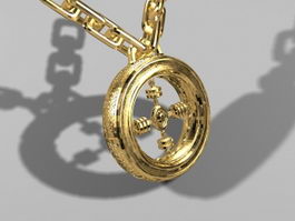 Gold Necklace 3d model preview