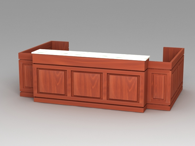 Office Reception Furniture 3d rendering