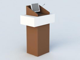 Speech Desk 3d model preview