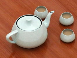 Korean Tea Set 3d model preview