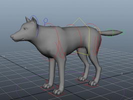 Wolf Rigged 3d preview
