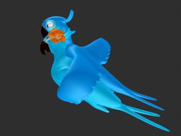 Blue Macaw Birds 3d model preview