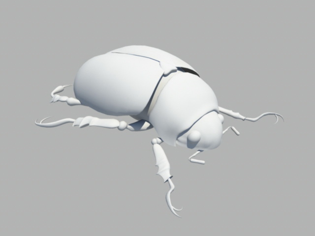 Dung Beetle 3d rendering