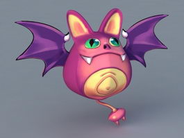 Cute Cartoon Bat 3d model preview