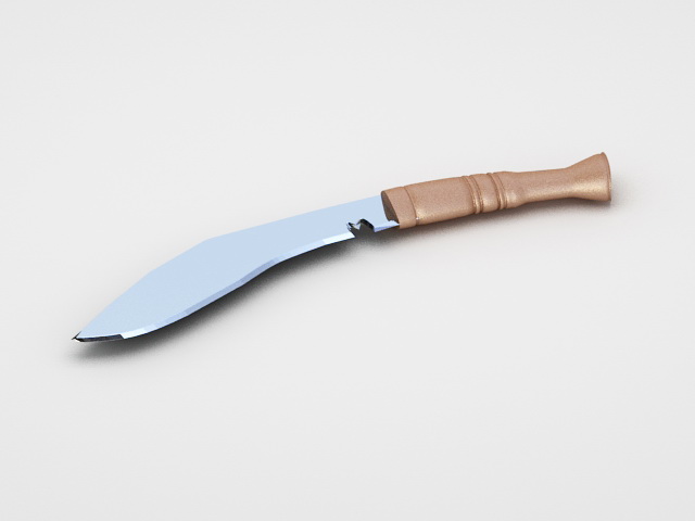 Nepal Military Knife 3d rendering