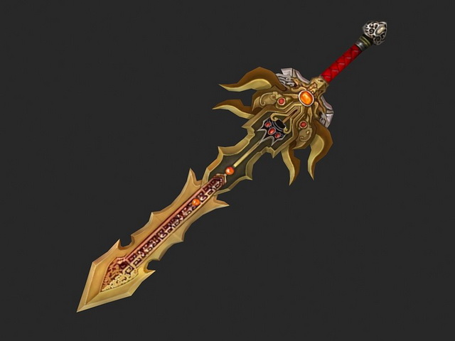 Legendary Sword 3d rendering