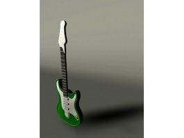 Green Guitar 3d preview