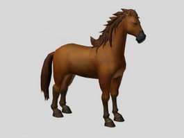 Draft Horse 3d model preview