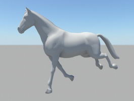 Horse Running Animation 3d model preview
