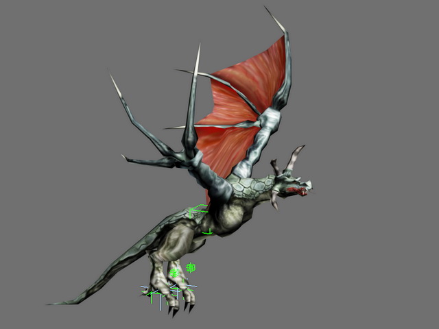 Dragon Flying Animation 3d rendering