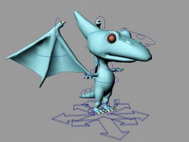 Cute Pterosaur Rig 3d model preview