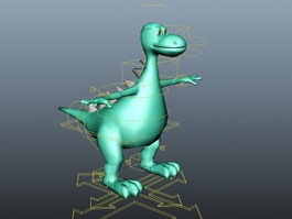 Cute Baby Stegosaurus Rig 3d model preview