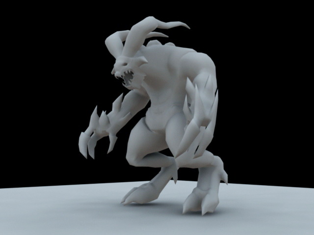 Devil Monster 3d rendering