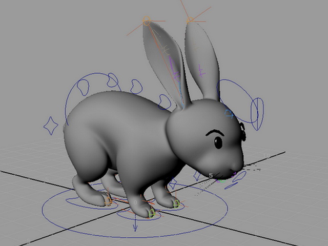 Rabbit Rig 3d rendering