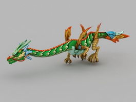 Anime Chinese Dragon 3d model preview