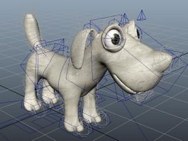 Cute Dog Rig 3d model preview