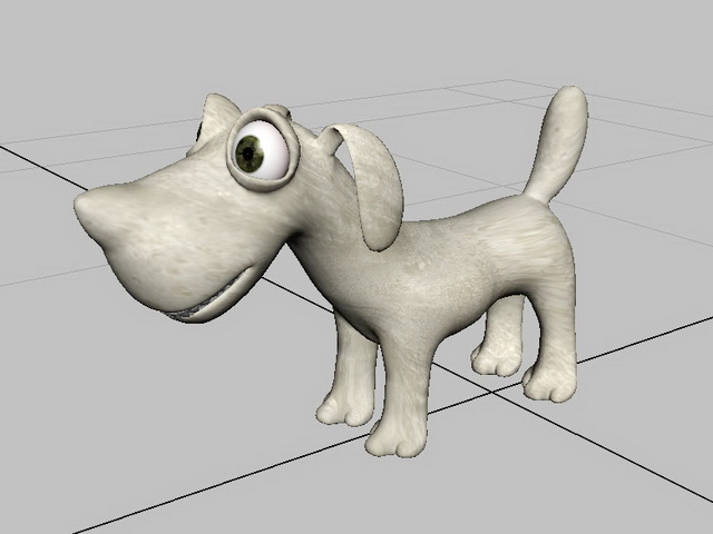 Cute Dog Rig 3d rendering