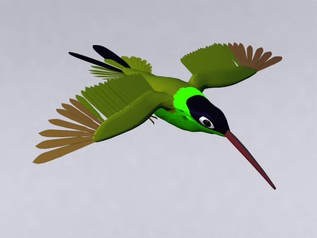 Hummingbird 3d rendering