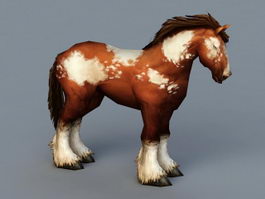 Paint Horse 3d model preview
