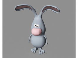 Cute Cartoon Rabbit 3d model preview