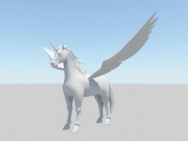 Winged Unicorn 3d preview