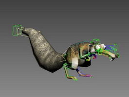 Ice Age Scrat Rig 3d model preview