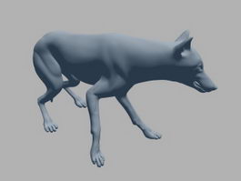 Wolf Statue 3d preview