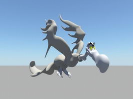 Animated Cartoon Vulture 3d model preview