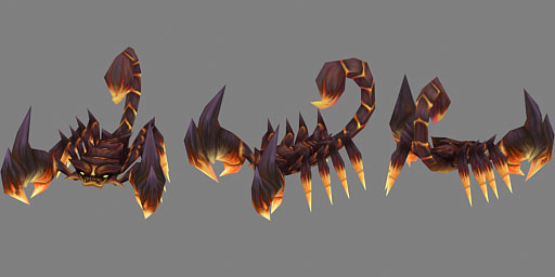 Lava Scorpion 3d rendering