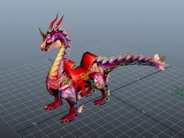 Dragon Mount Animation 3d model preview