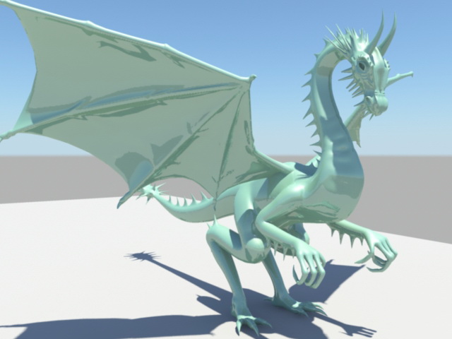 Green Dragon 3d rendering