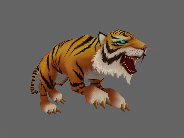Tiger Animation 3d rendering