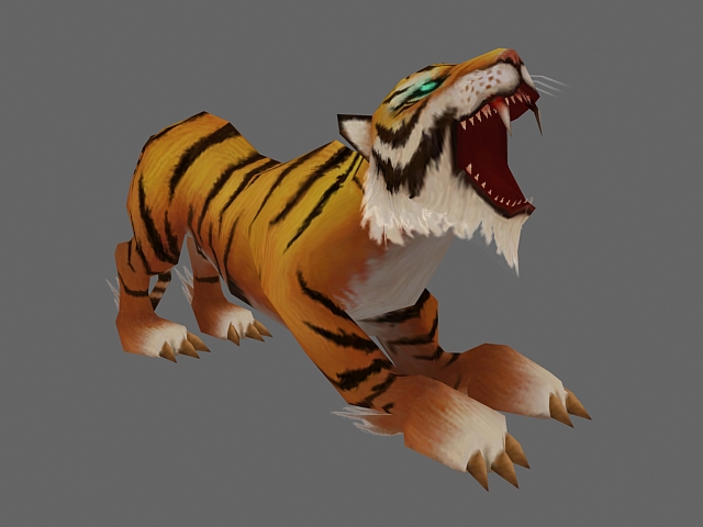 Tiger Animation 3d rendering
