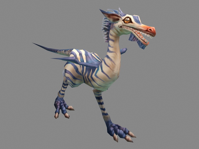 Compsognathus Dinosaur Run Pose 3D Model 3D Model $139 - .3ds .c4d .fbx .ma  .obj .max - Free3D