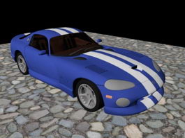 Dodge Viper GTS Blue 3d preview