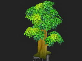 Cartoon Tree 3d model preview