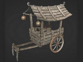Chinese Wooden Cart 3d preview