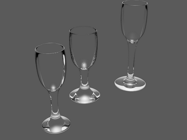Shot Glasses 3d rendering